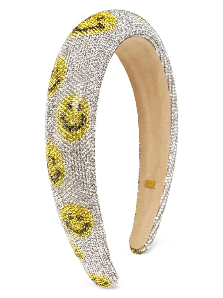Bari Lynn Puffy Fully Crystallized Smile Headband