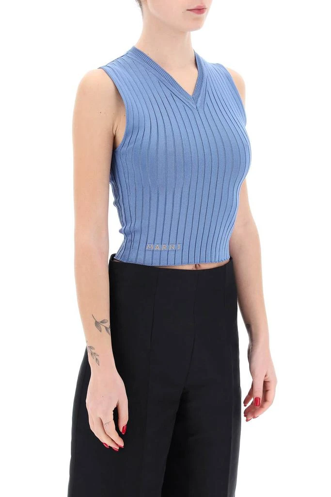 Marni sleeveless ribbed knit top 2
