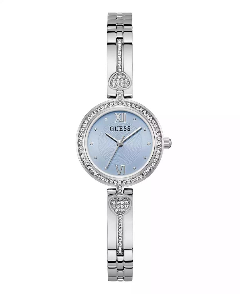 GUESS Women's Silver-Tone Analog Watch, 27mm