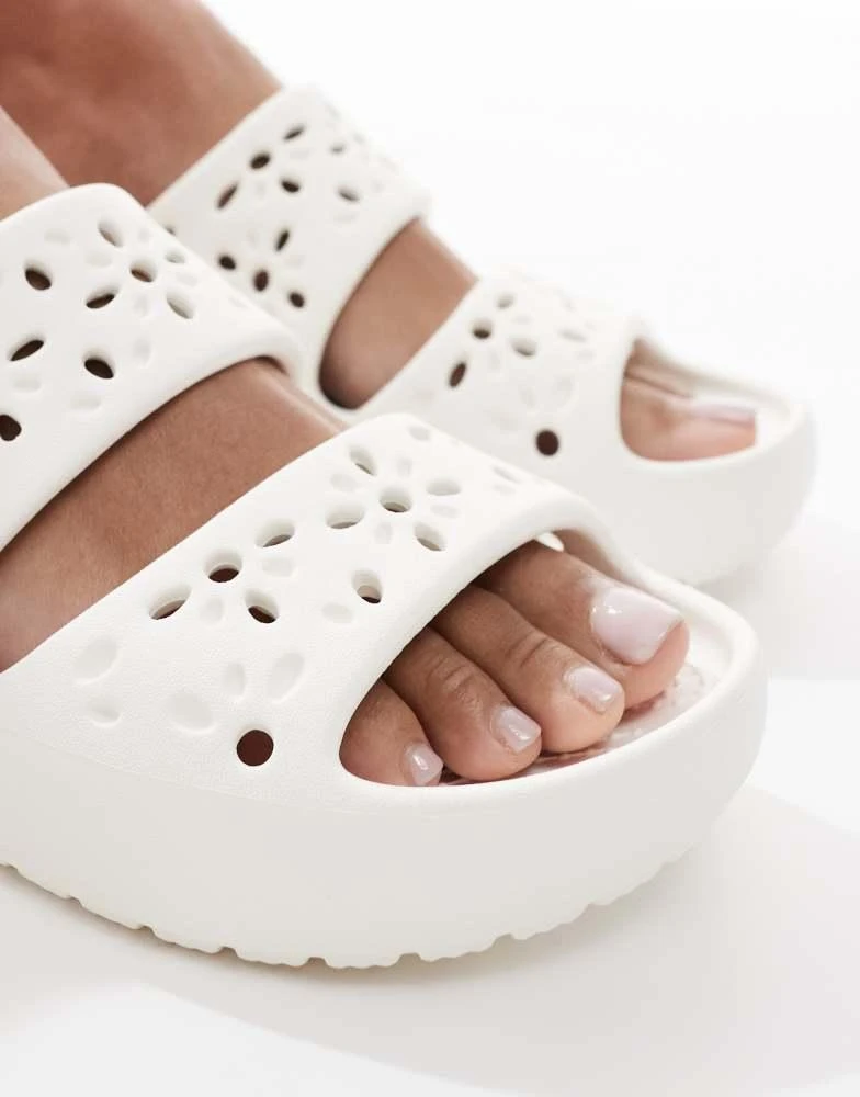 Crocs Crocs Classic floral cut out sandals in chalk 3