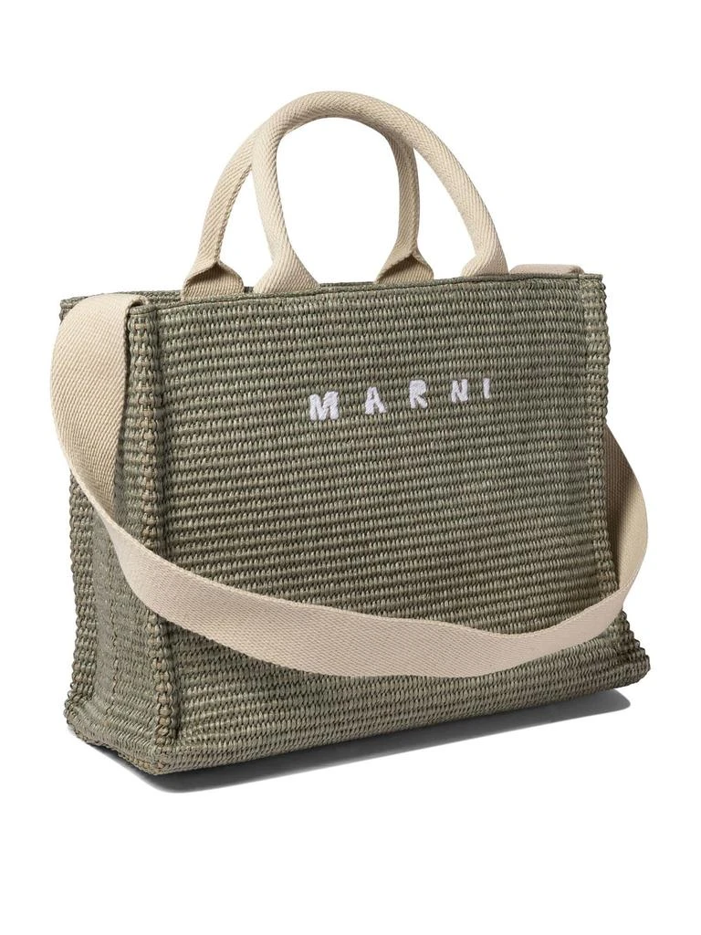Marni Marni Logo Embroidered Small Tote Bag 3