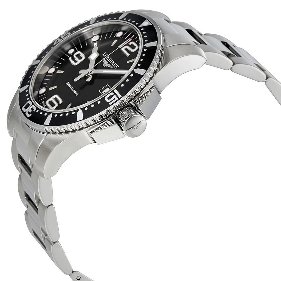 Longines HydroConquest Black Dial Men's 44mm Watch L38404566 2