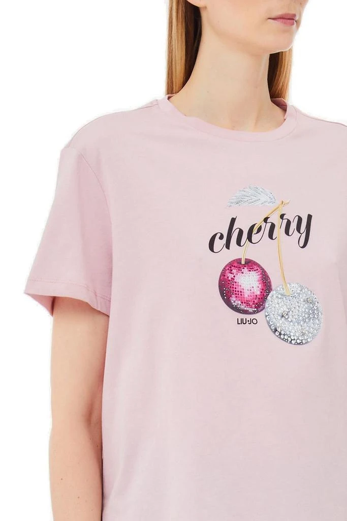 LIU •JO Liu Jo Embellished Graphic Printed T-Shirt 3