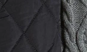 Caslon Mixed Media Quilted Sweater Jacket 7