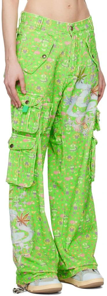 ERL Green Glittered Trousers 2