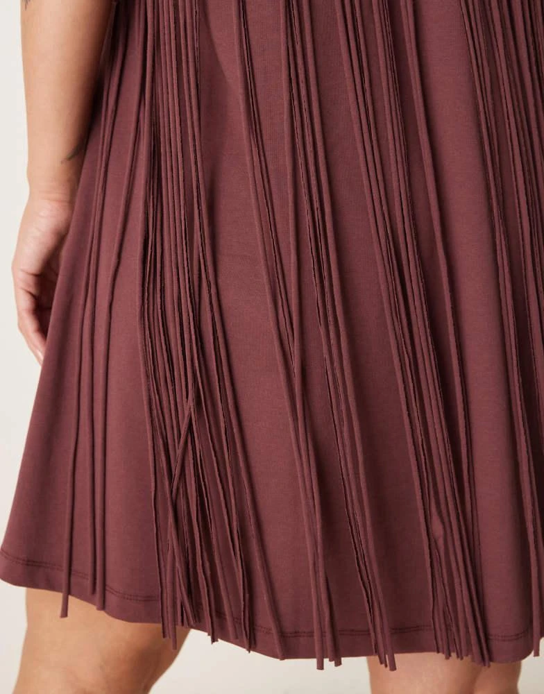 chocolate brown swing dress Chocolate Brown Paisley V Neck Maxi Swing Dress main image 1
