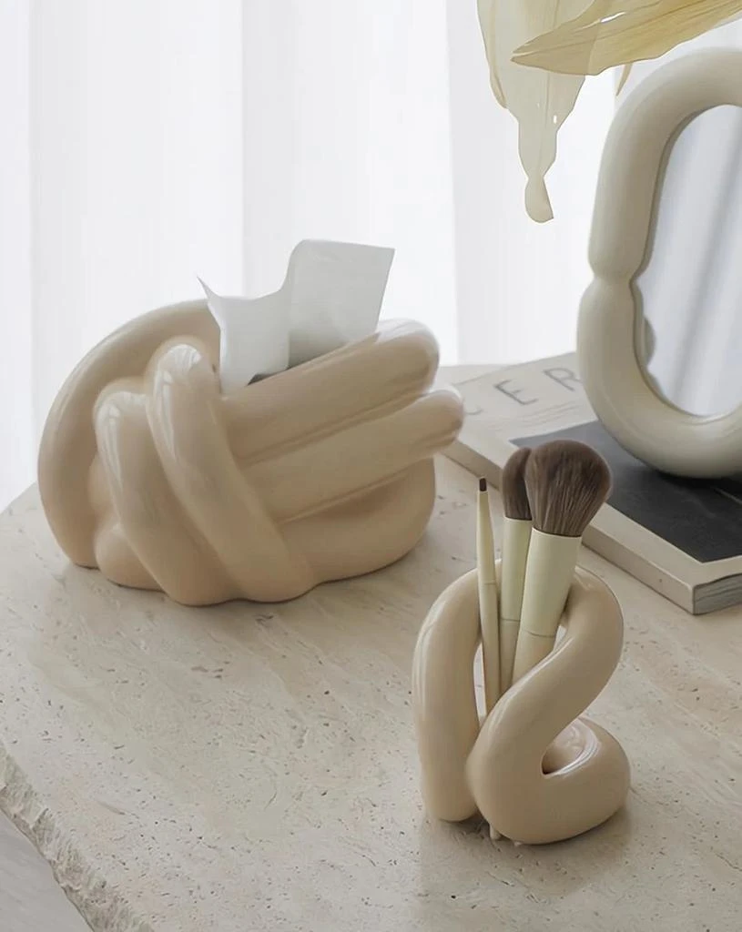 PROXXI Nordic Style Ceramic Foundation Brushes Holders - Black 3