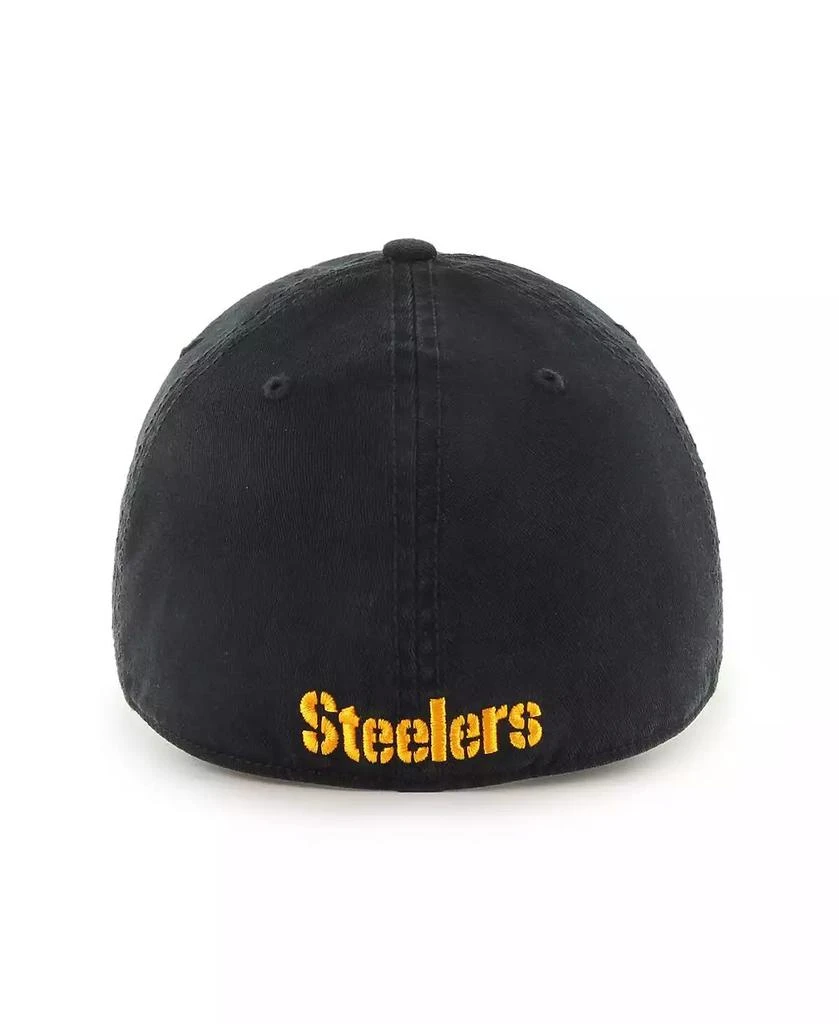 47 Brand Men's Black Pittsburgh Steelers Franchise Logo Fitted Hat 2