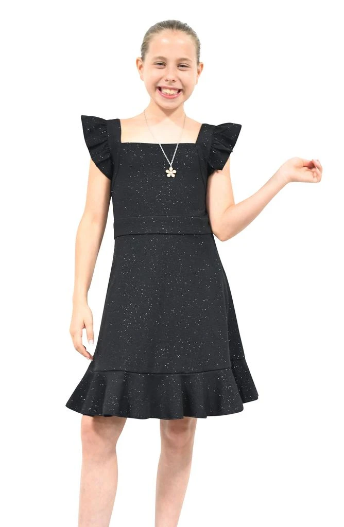 Zunie Kids' Glitter Ottoman Fit & Flare Dress 4