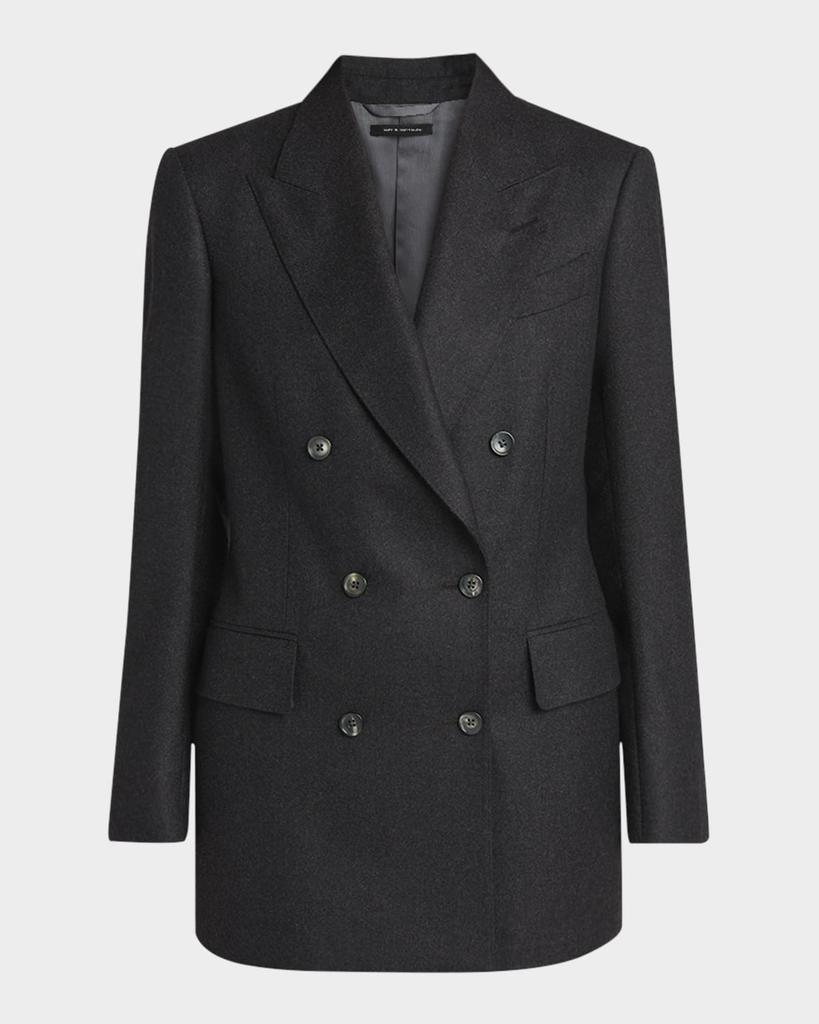 Tom Ford Wallis Velvet Double-breasted Jacket - Jackets