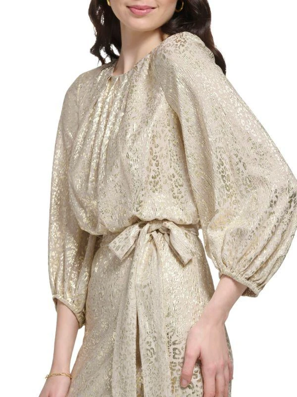 Vince Camuto Foil Mini Blouson Dress 3