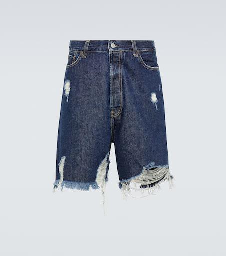Acne Studios Denim Shorts Unisex Medium Blue - POIZON