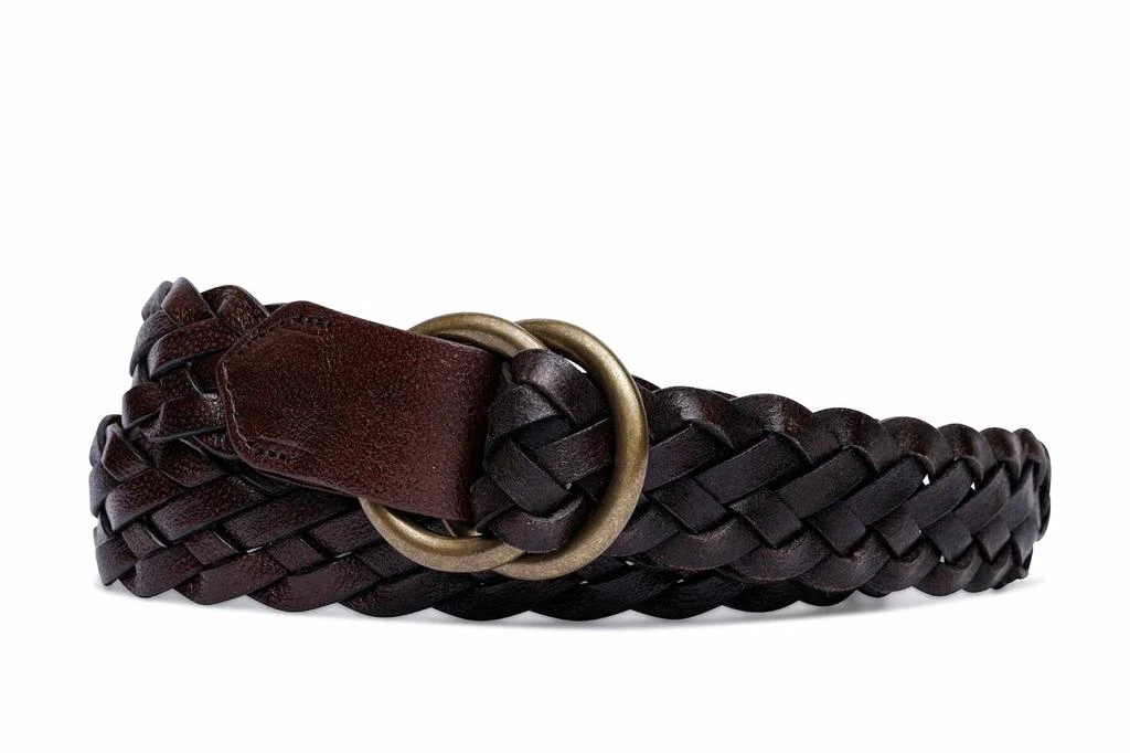 W. Kleinberg W. Kleinberg - Classic Braid Belt with Antique Brass O-Rings