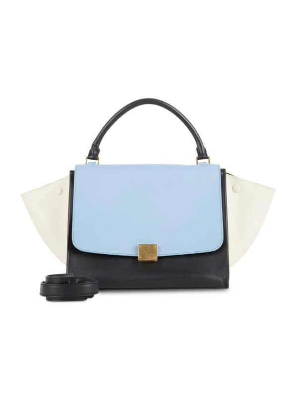 CELINE Colorblock Leather Top Handle Bag 1