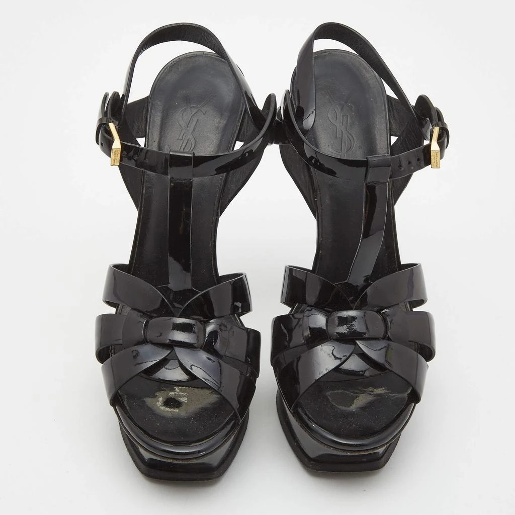 Yves Saint Laurent Saint Laurent Black Patent Tribute Ankle Sandals Size 37.5 3