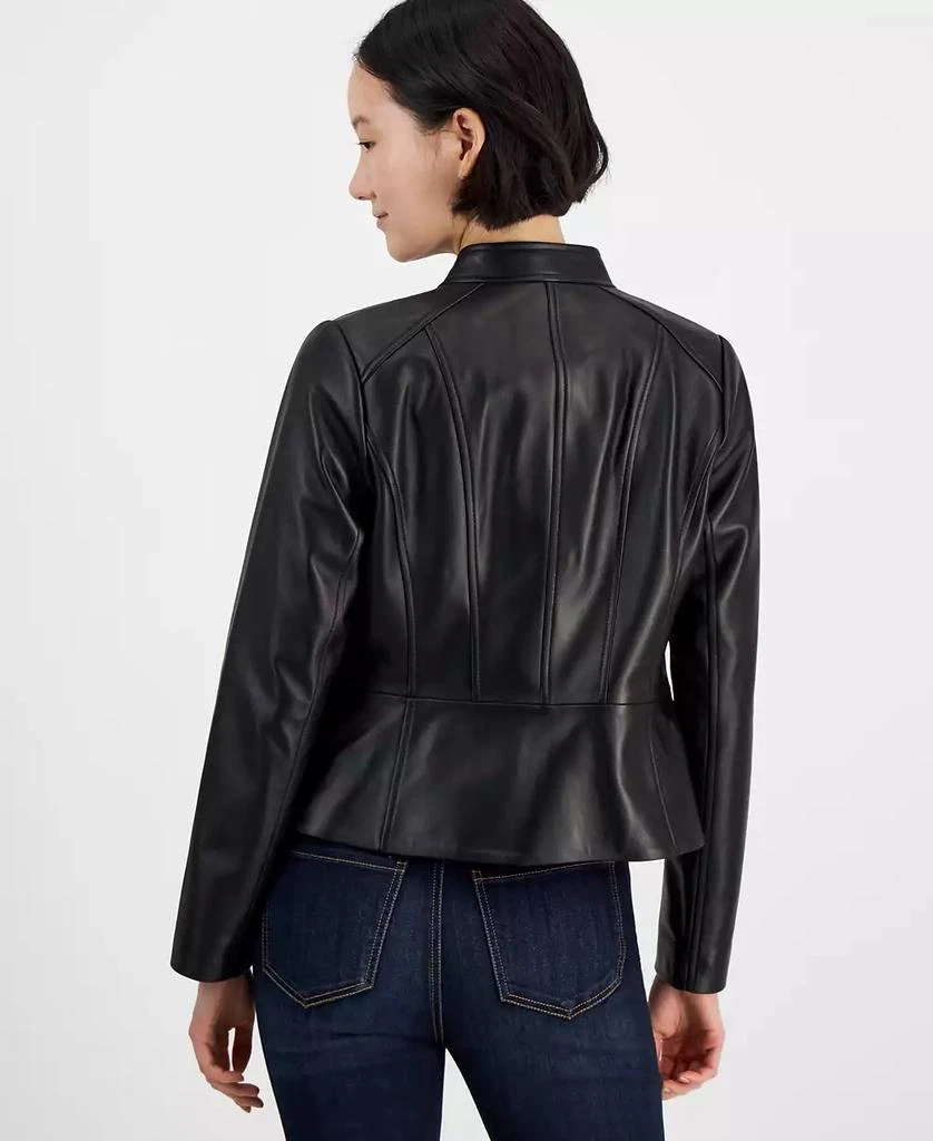 Michael Kors Women's Zip-Front Leather Jacket 2