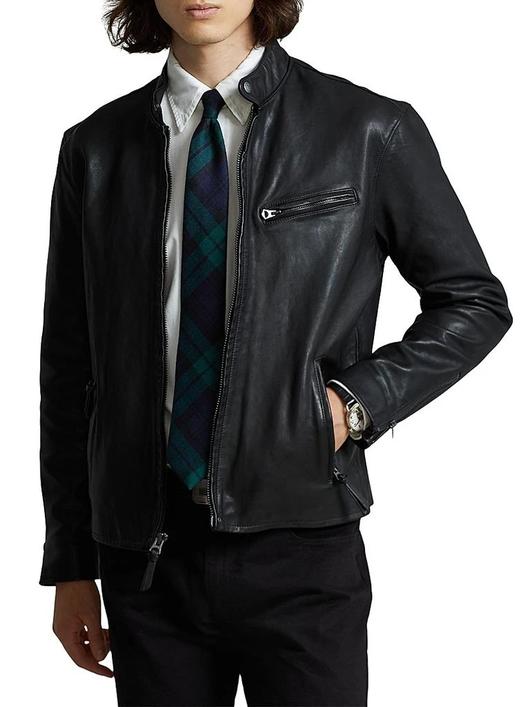 Ralph Lauren Lambskin Café Racer Jacket 3