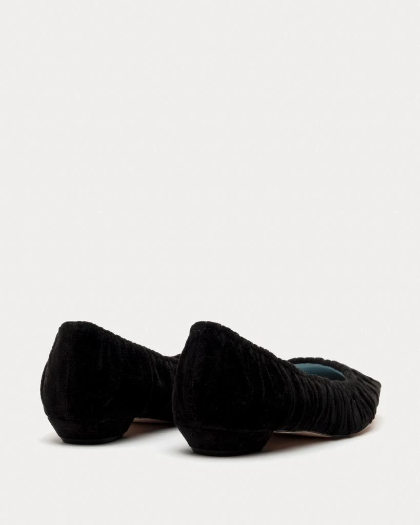 Frances Valentine Britta Ruched Flat Velvet Black 3