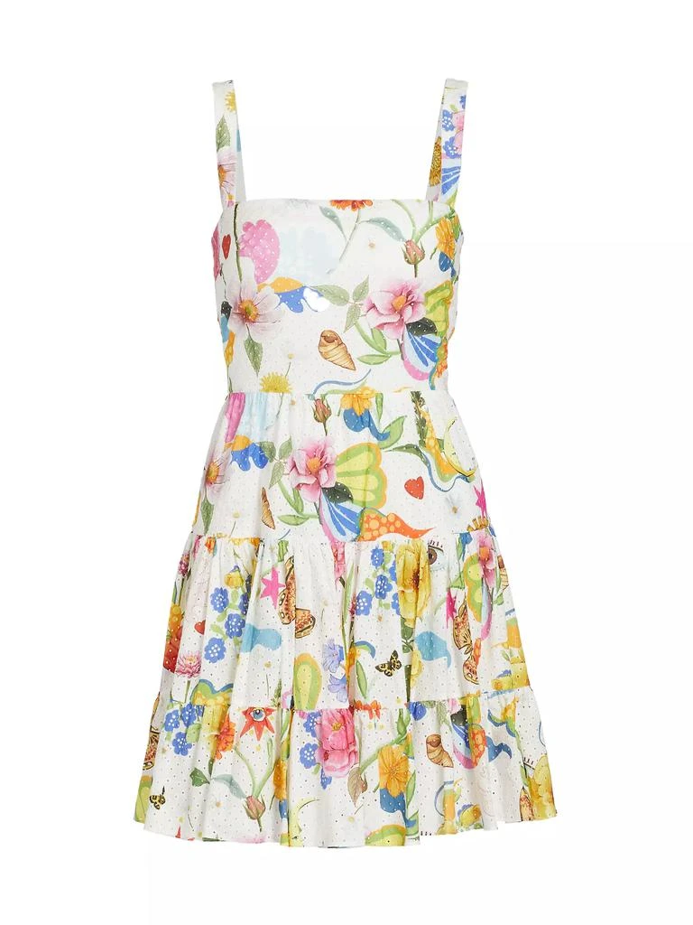 Borgo de Nor Freddie Floral Eyelet Cotton Minidress 1