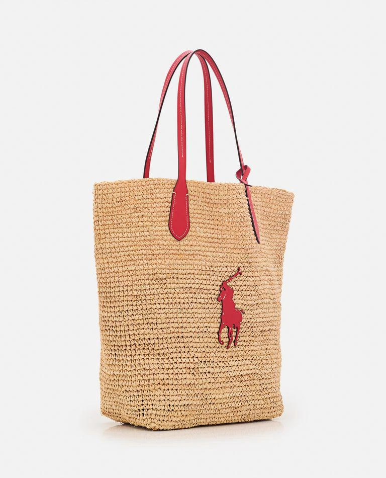 Ralph Lauren Straw Tote Bag W/logo 2