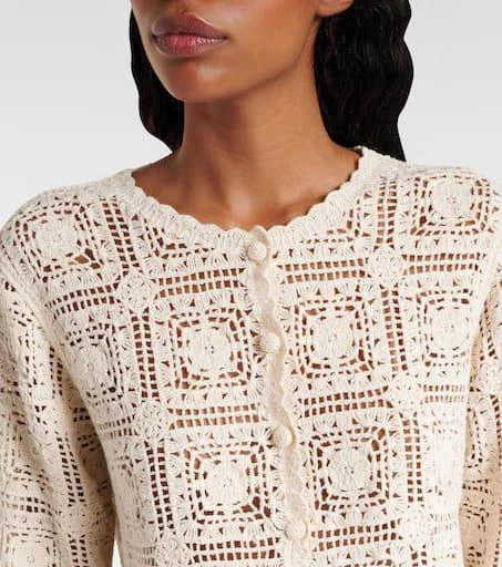 FRAME Crochet cotton cardigan 4