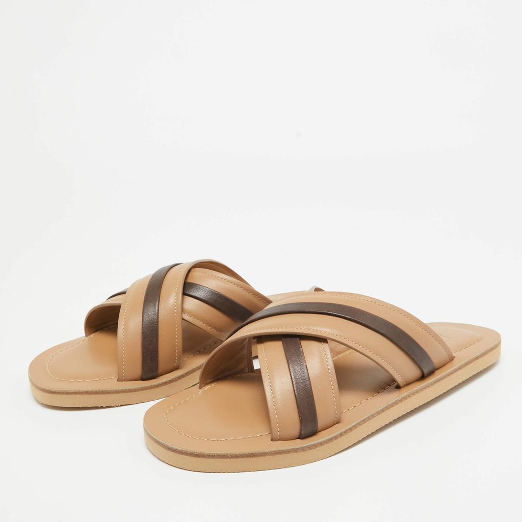 Malone Souliers Malone Souliers Beige/Brown Leather Gabriel Sandals Size 40