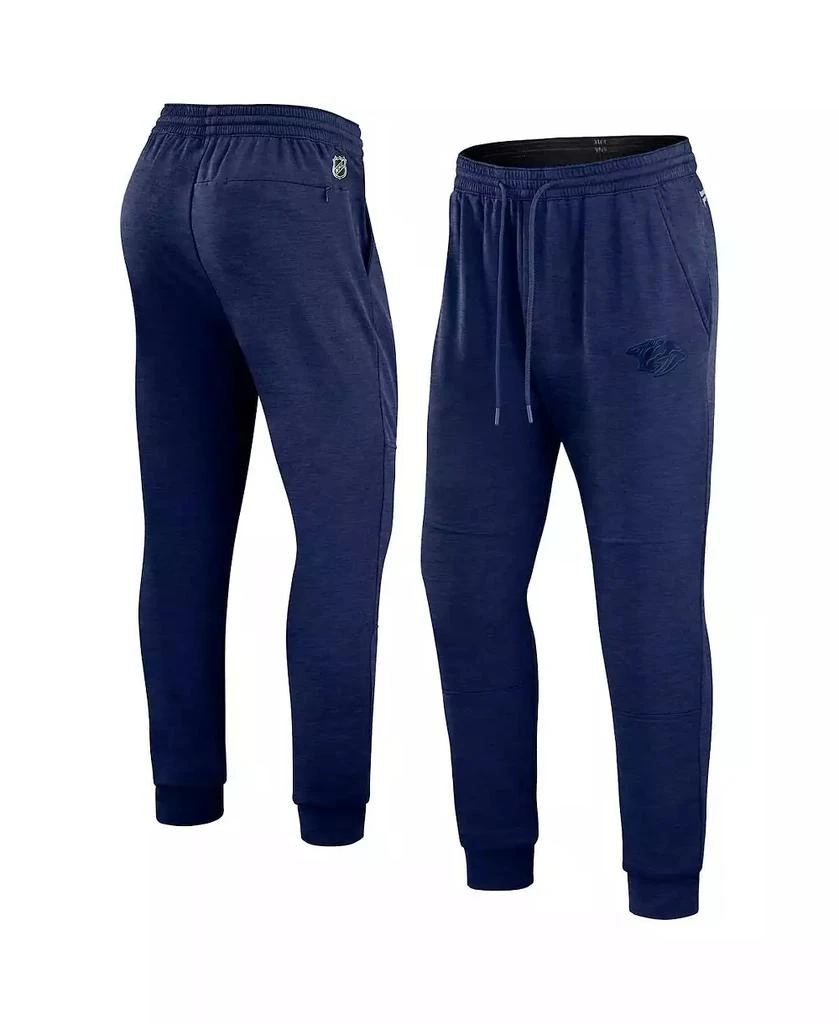 Fanatics Men's Heather Navy Nashville Predators Authentic Pro Road Jogger Sweatpants 1