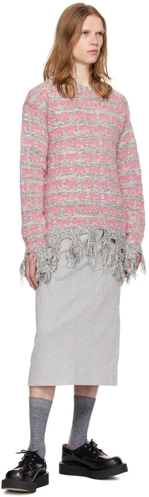 Ashley Williams Gray & Pink Reaper Sweater 4