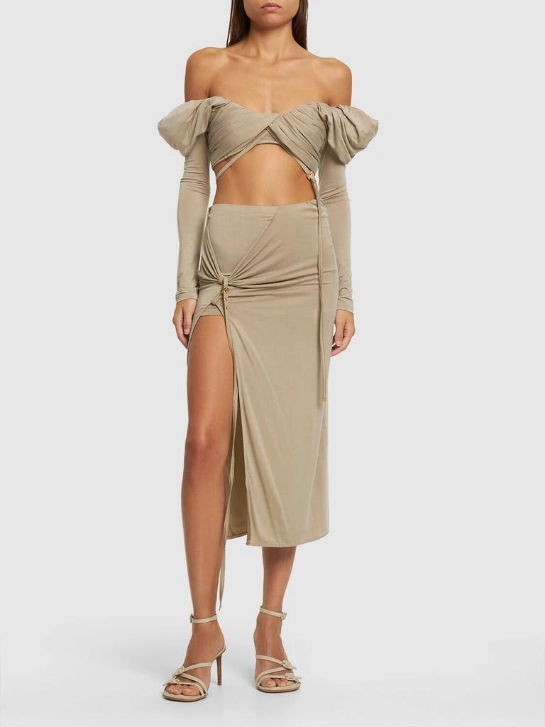 Jacquemus Le Haut Spalla Jersey Crop Top 1
