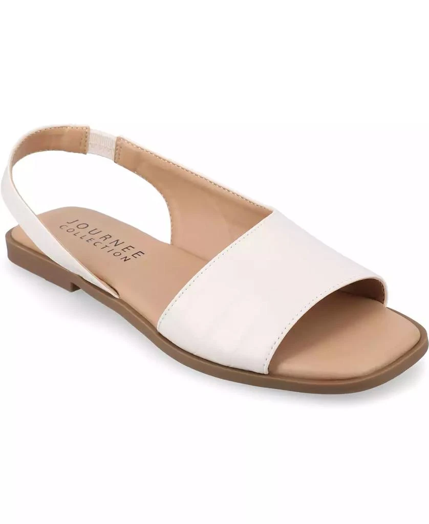 Journee Collection Women's Brinsley Teture Slingback Flat Sandals 1