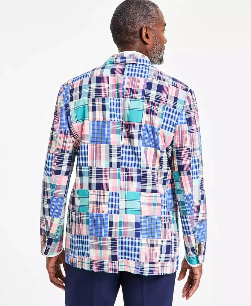 Club Room Men's Patchwork Madras Regular-Fit Blazer, Exclusively at Macy's 4