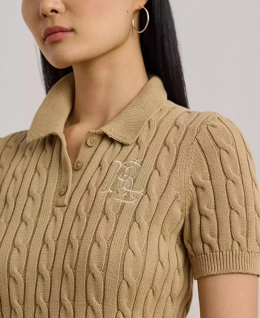 Ralph Lauren Women's Cable-Knit Polo Shirt 3