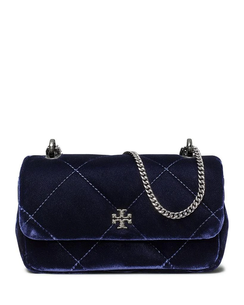 Tory Burch Kira Mini Diamond Quilted Velvet Flap Bag 1