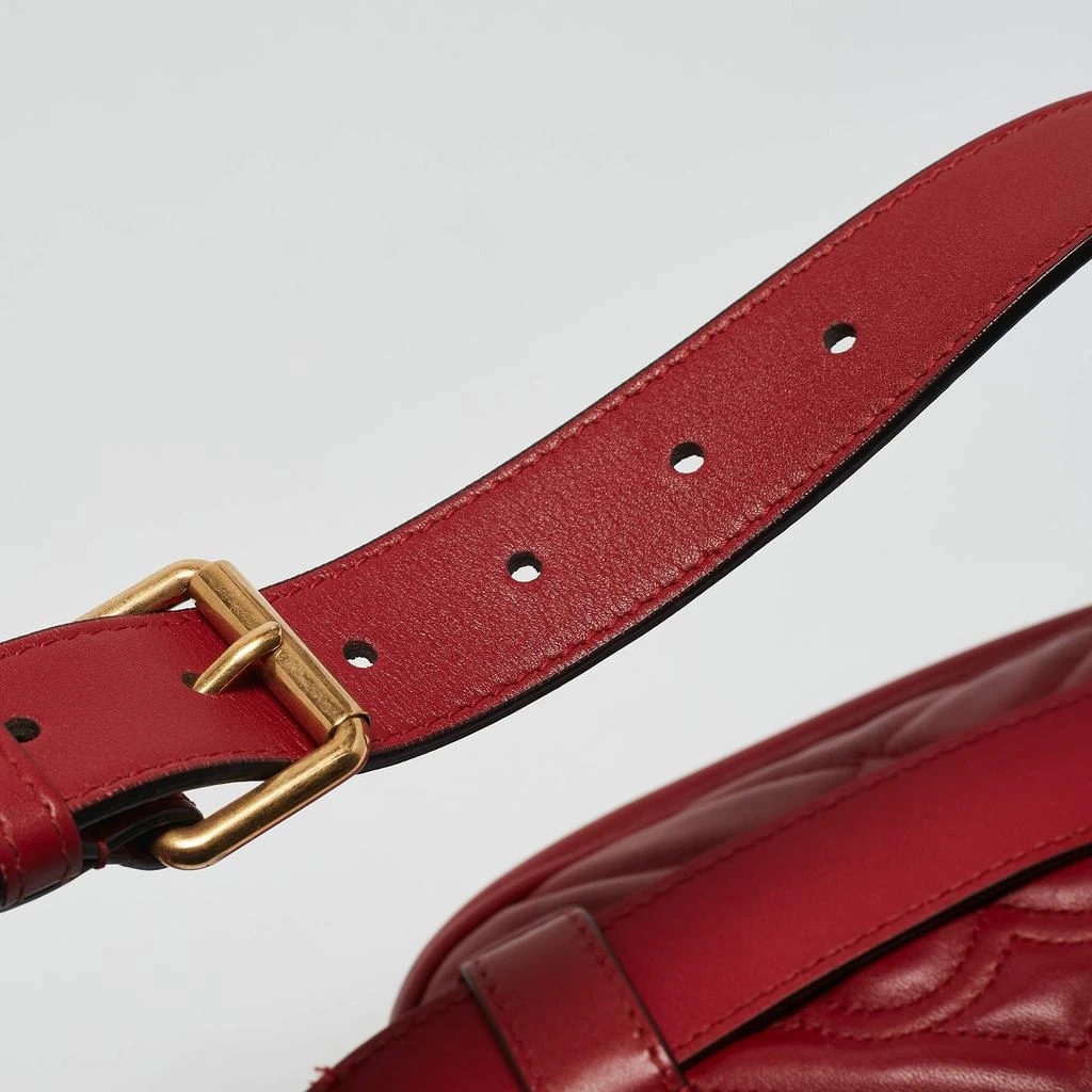 Gucci Gucci Red Matelasse Leather GG Marmont Belt Bag 9
