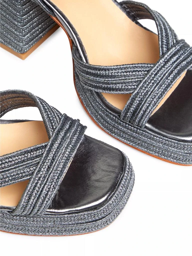 CASTAÑER Valle 100MM Woven Block-Heel Sandals 6