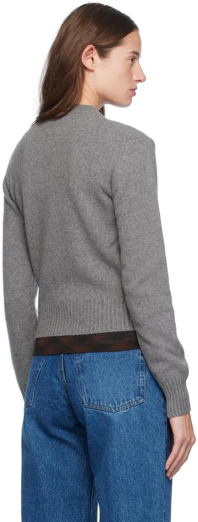 AMI Gray Cashmere Ami de Cœur Cardigan 3
