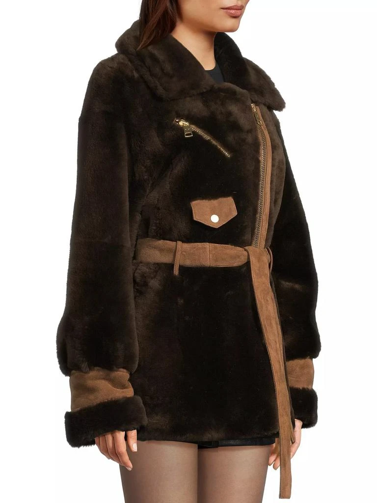 Nicole Benisti Elizabeth Belted Shearling Jacket 4