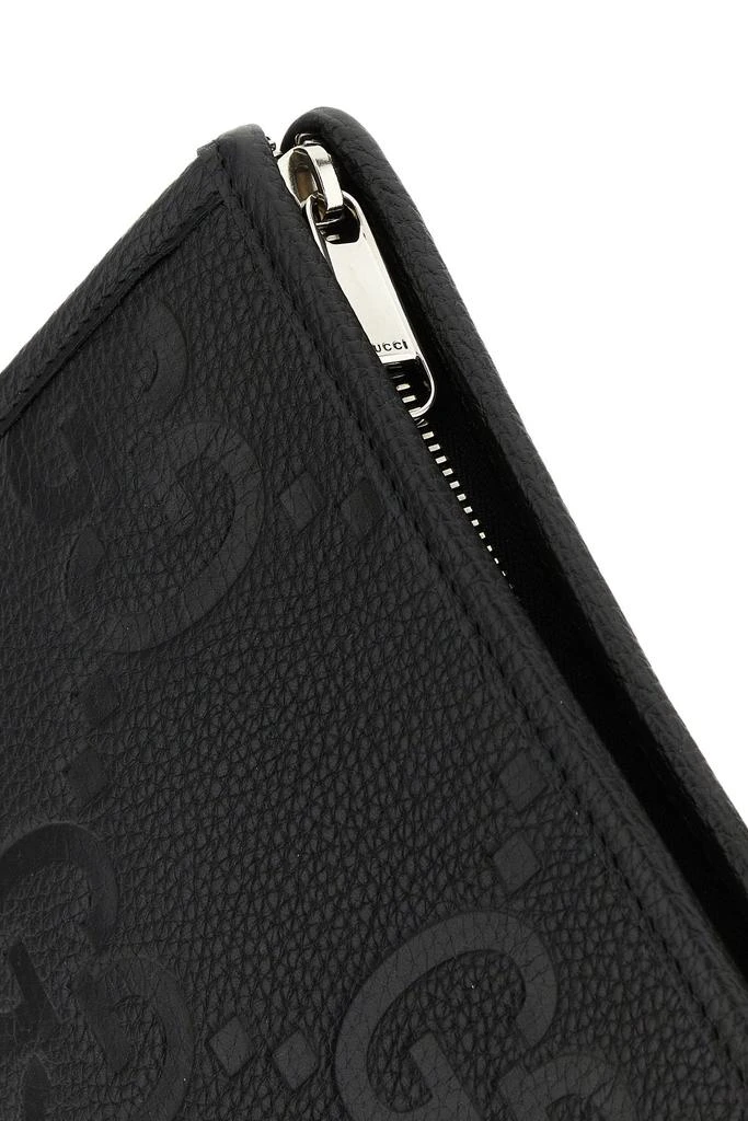 Gucci Black Jumbo GG leather pouch 4