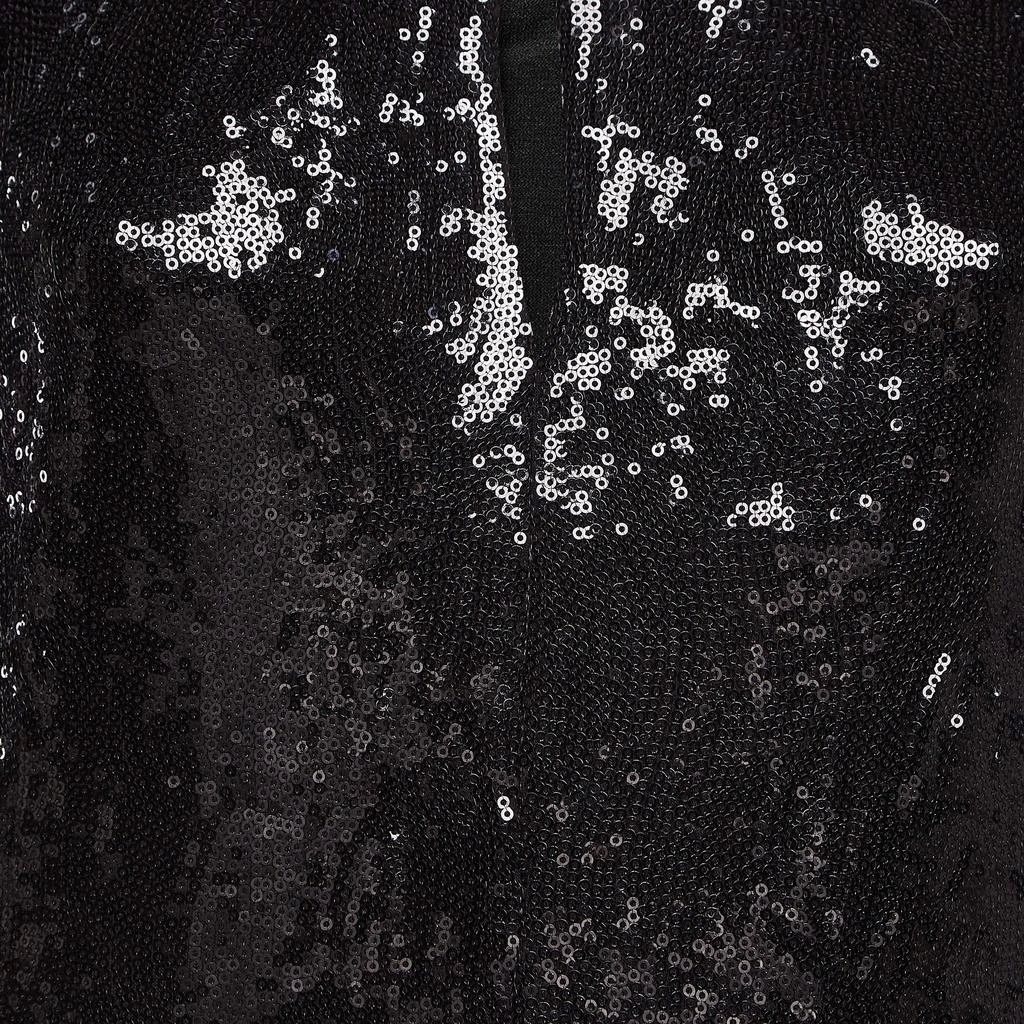 PIERRE BALMAIN Pierre Balmain Black Sequin Blouse and Pants Set L 4