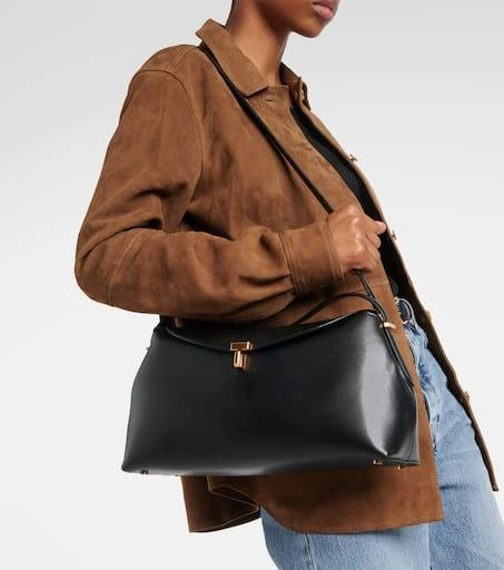 Totême T-Lock Medium leather tote bag 2
