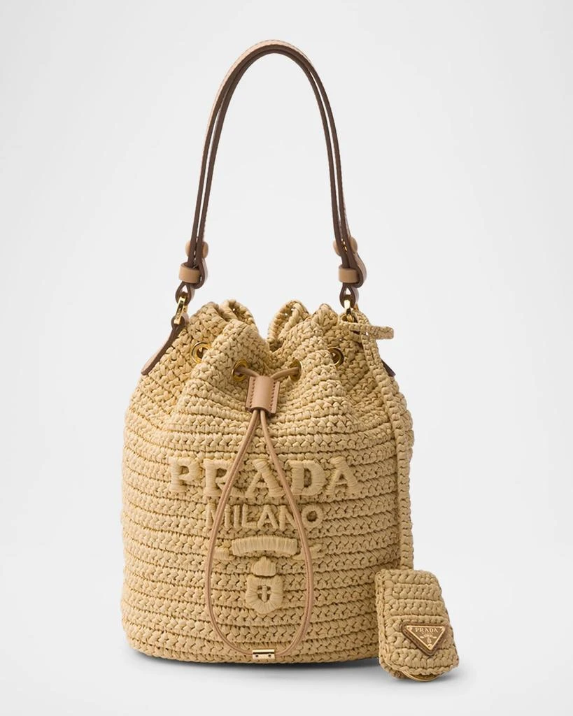 Prada Crochet and Leather Mini Bucket Bag 1