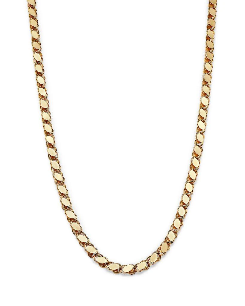 Alberto Amati 14K Yellow Gold High-Polished Wide Link Collar Necklace, 18" 1