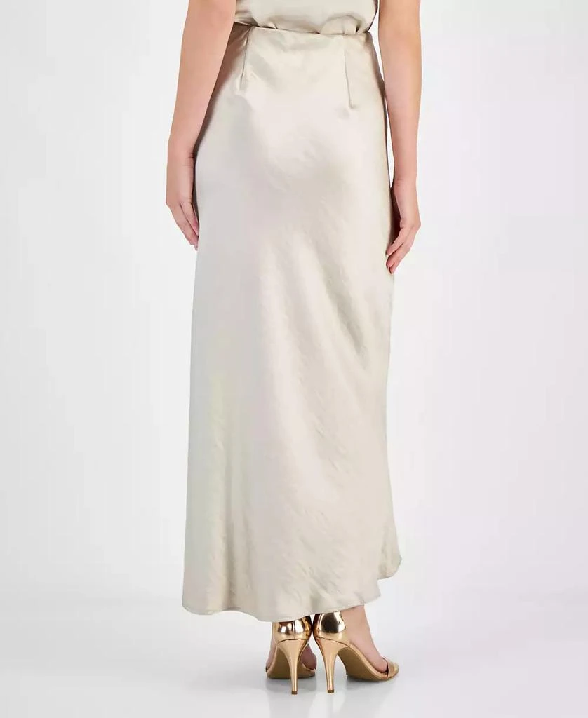 Lucy Paris Women's Ruby Satin Pull-On Maxi Skirt 2