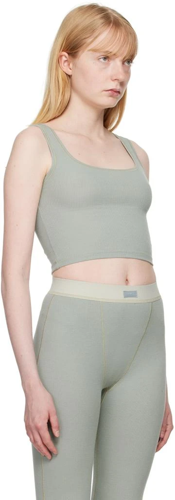 SKIMS Green Cotton Rib Tank Top 2