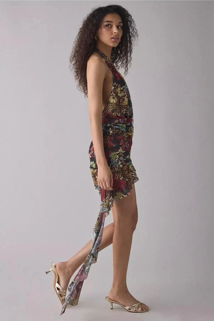 Jaded London Jaded London Cindy Plunge Halter Open-Back Mini Dress 2