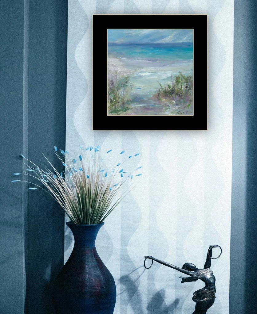 Hivvago Blue Horizons Ocean View Black Framed Print Wall Art 3