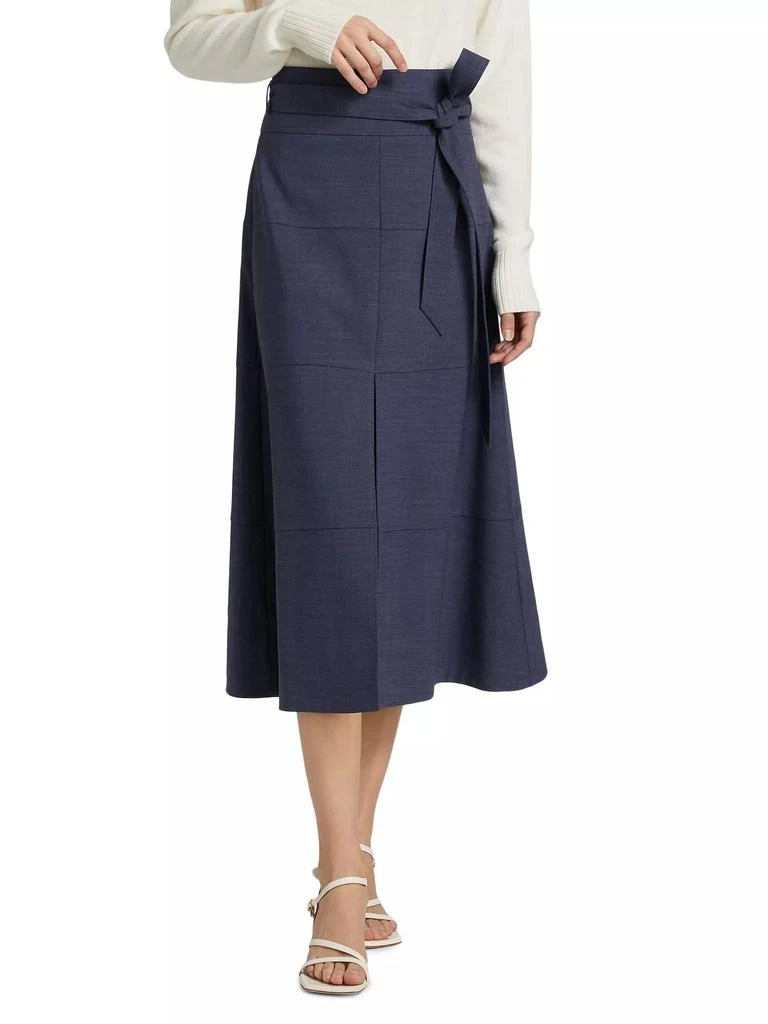 Tanya Taylor Hudson Stretch-Wool Midi-Skirt 3