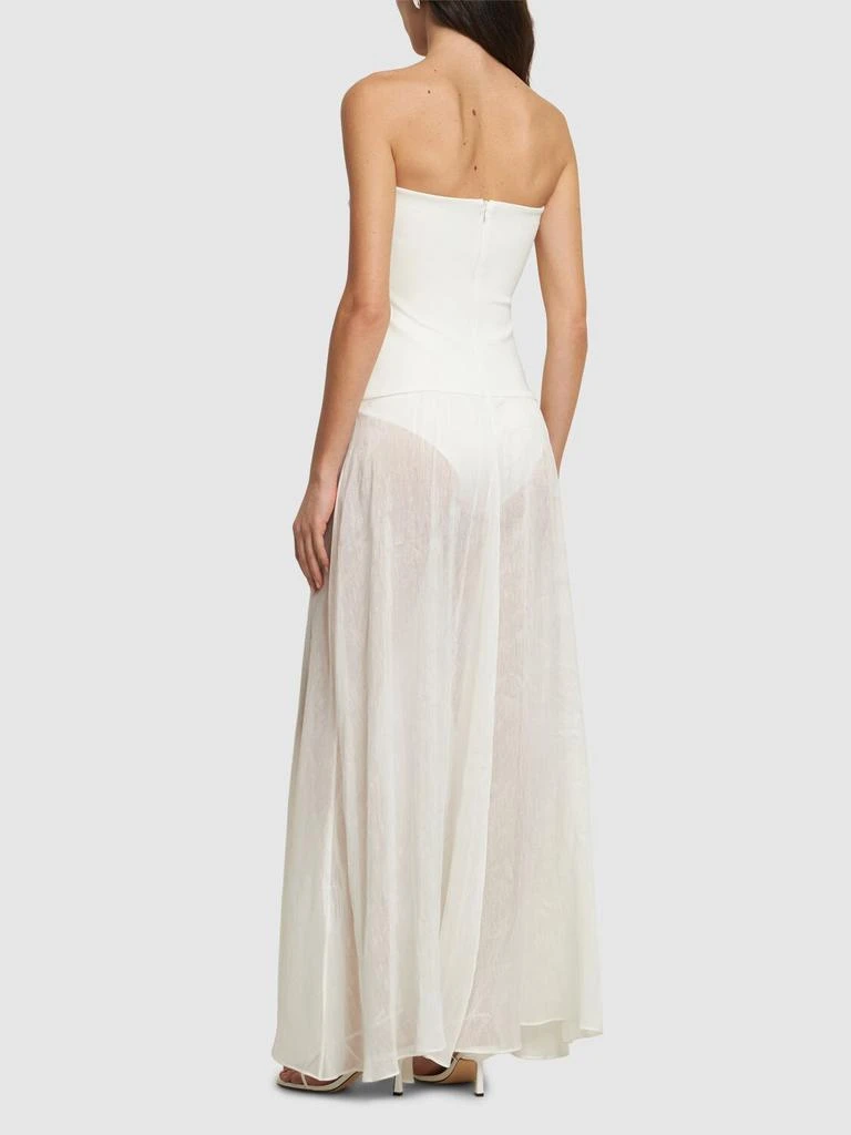 Esse Studios Aire Satin & Organza Strapless Dress 2