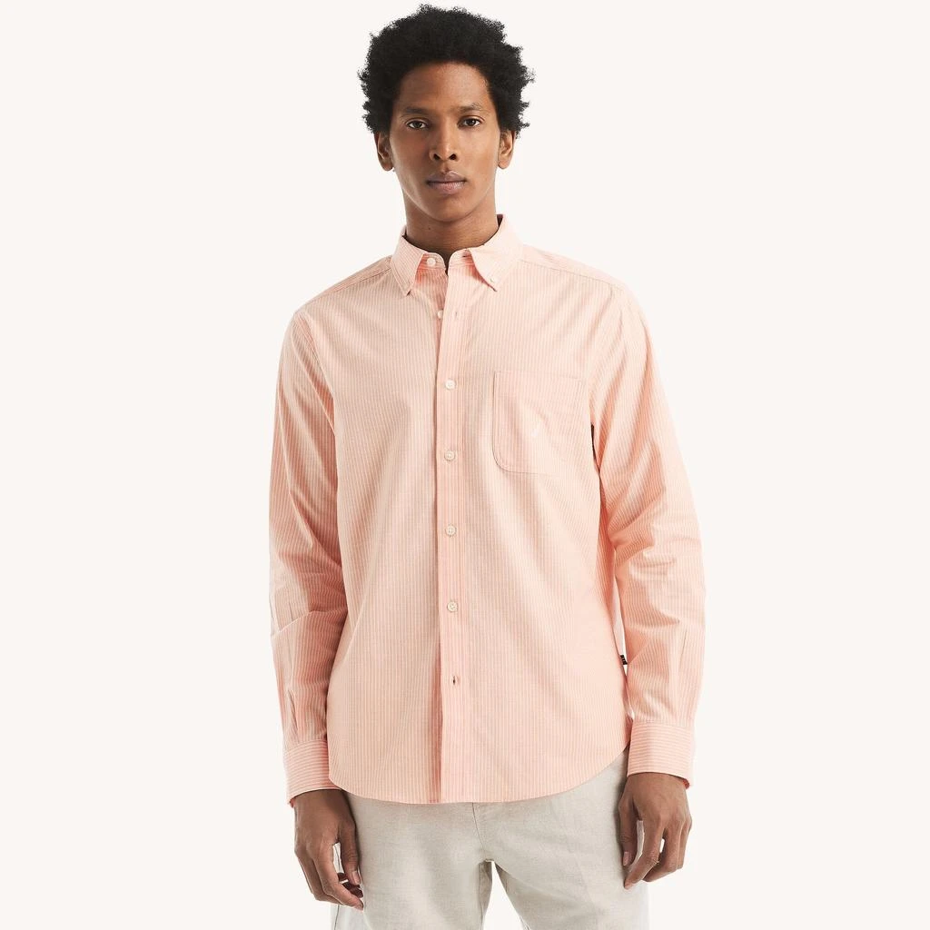 Nautica Mens Striped Oxford Shirt