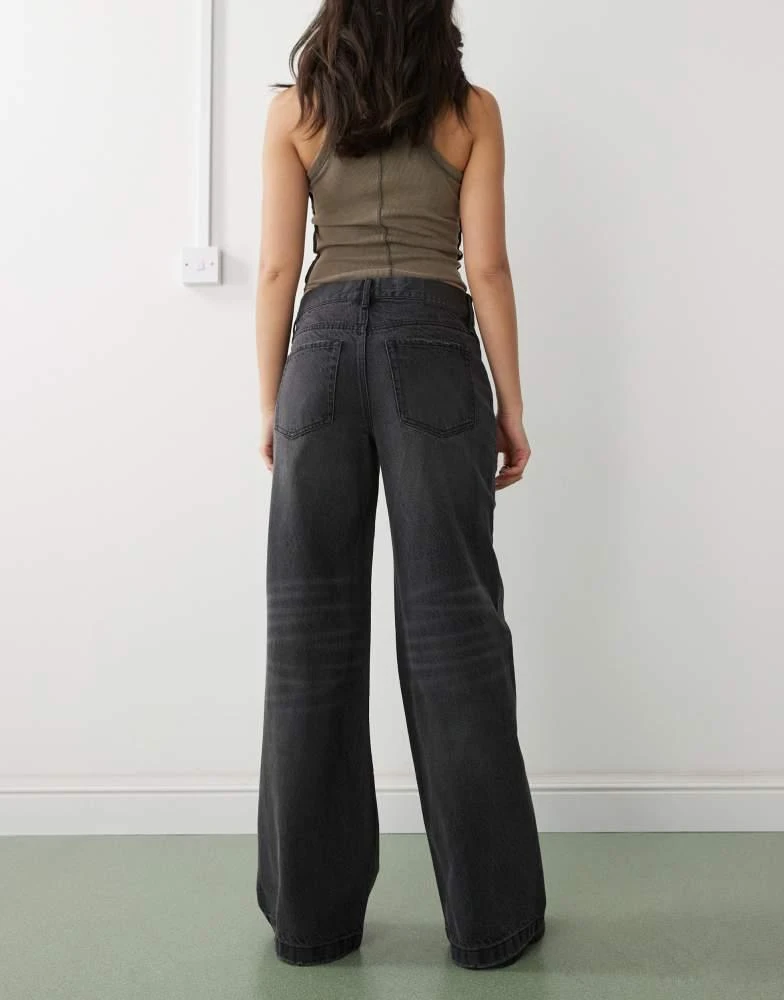 PacSun Pacsun wide leg baggy jeans in washed black 2